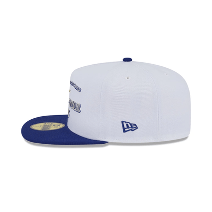 This is a LA Dodgers Summer Derby Cream 59FIFTY A-Frame Fitted Cap 6