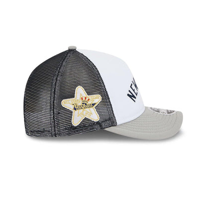 This is a New York Yankees Summer Derby White 9FORTY M-Crown A-Frame Adjustable Cap 5