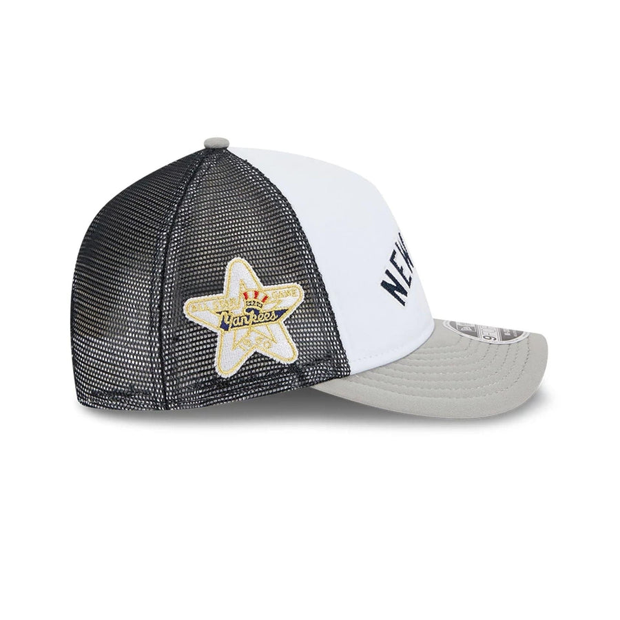 This is a New York Yankees Summer Derby White 9FORTY M-Crown A-Frame Adjustable Cap 5