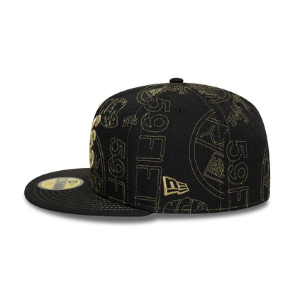 Pictured is this New Era Sticker 59FIFTY Fitted Cap in black. 4