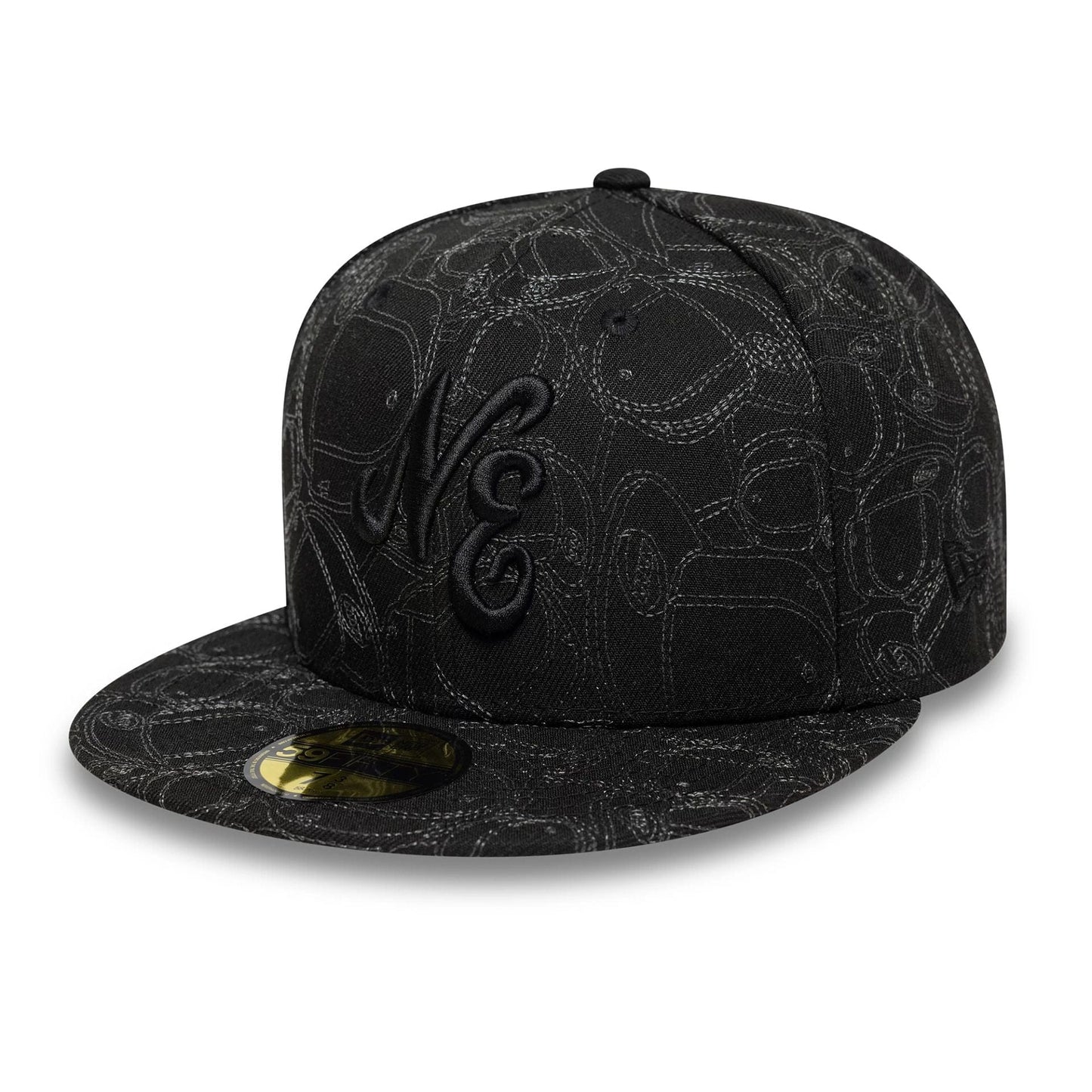 Pictured is this New Era Cap  59FIFTY Fitted Cap in black. 1