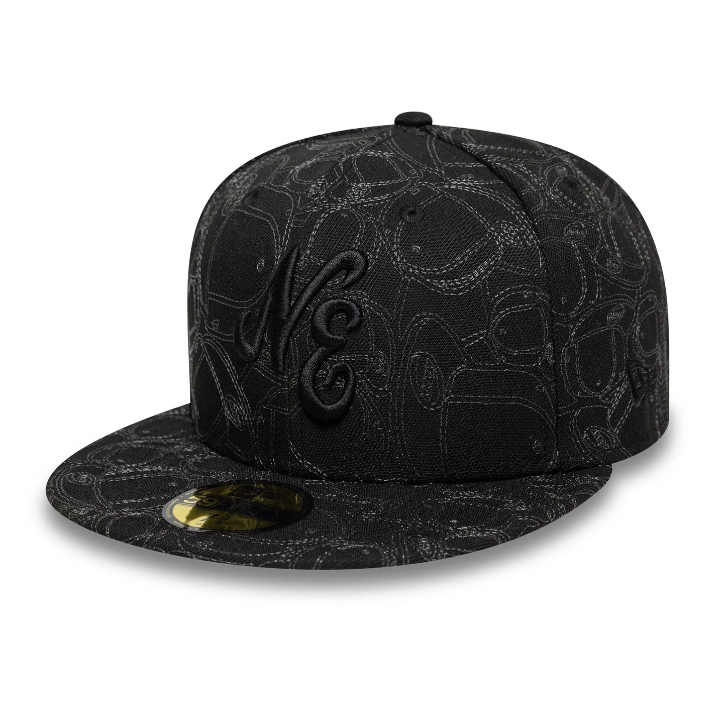This is a New Era Cap 59FIFTY Day 2025 Black 59FIFTY Fitted Cap 1