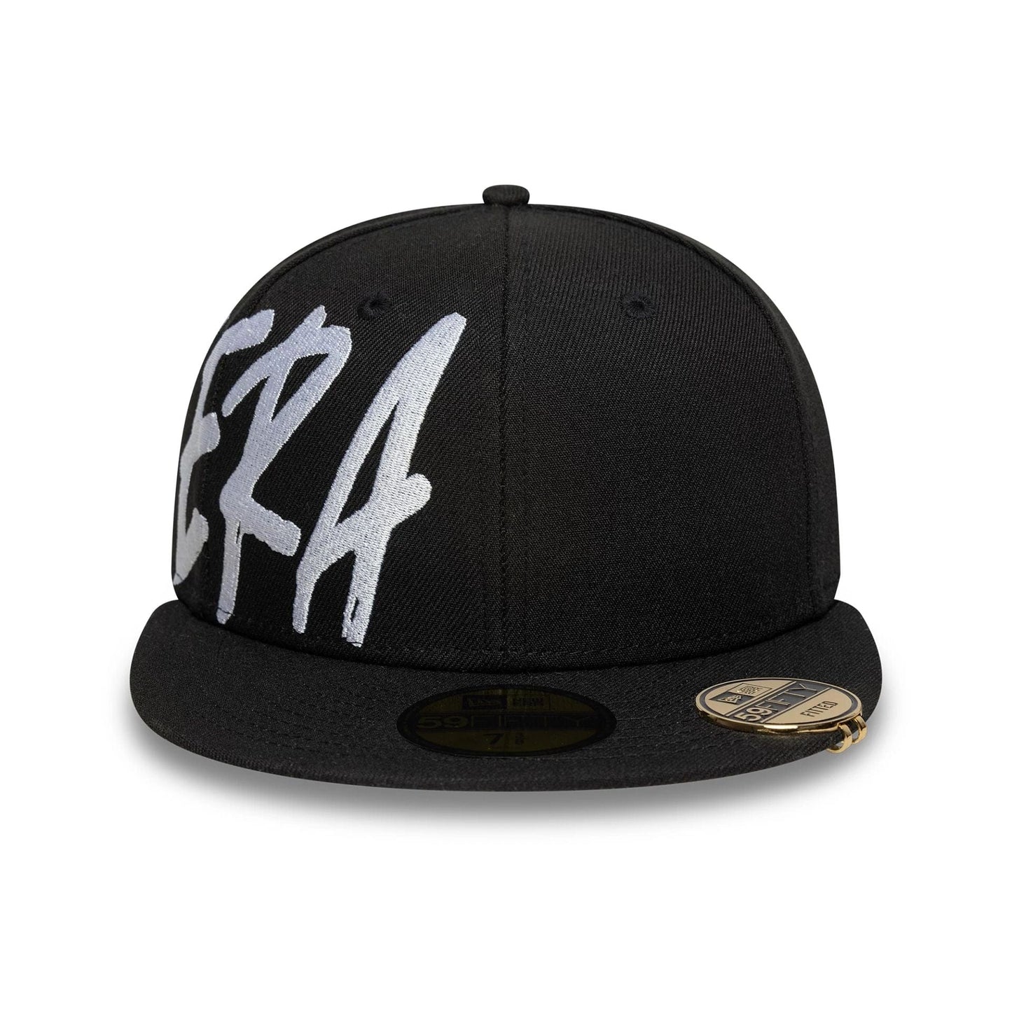 This is a New Era Script 59FIFTY Day 2025 Black 59FIFTY Fitted Cap 3