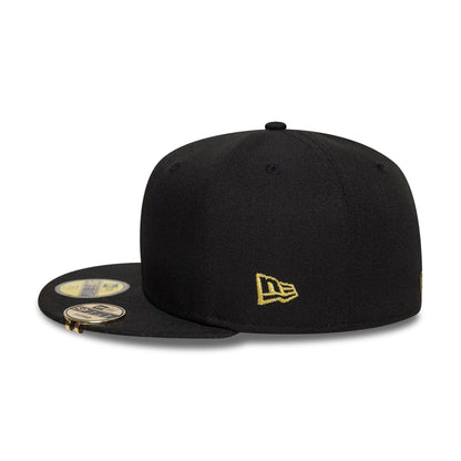 This is a New Era Script 59FIFTY Day 2025 Black 59FIFTY Fitted Cap 6