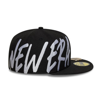 This is a New Era Script 59FIFTY Day 2025 Black 59FIFTY Fitted Cap 5