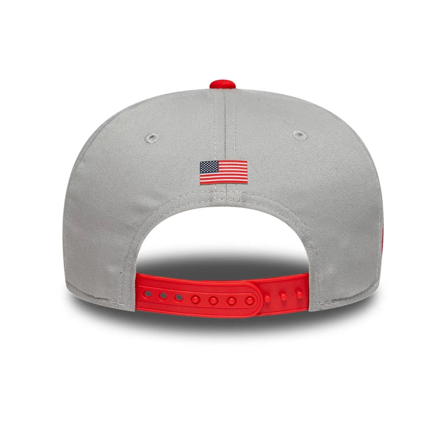 This is a MoneyGram Hass F1 Esteban Ocon 200th Race Dark Grey 9SEVENTY Stretch Snap Adjustable Cap 6