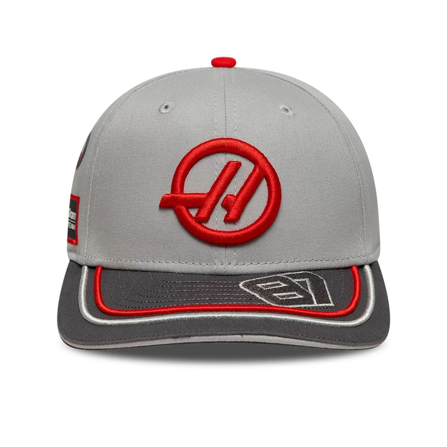 This is a MoneyGram Hass F1 Oliver Bearman 200th Race Dark Grey 9SEVENTY Snapback Adjustable Cap 2