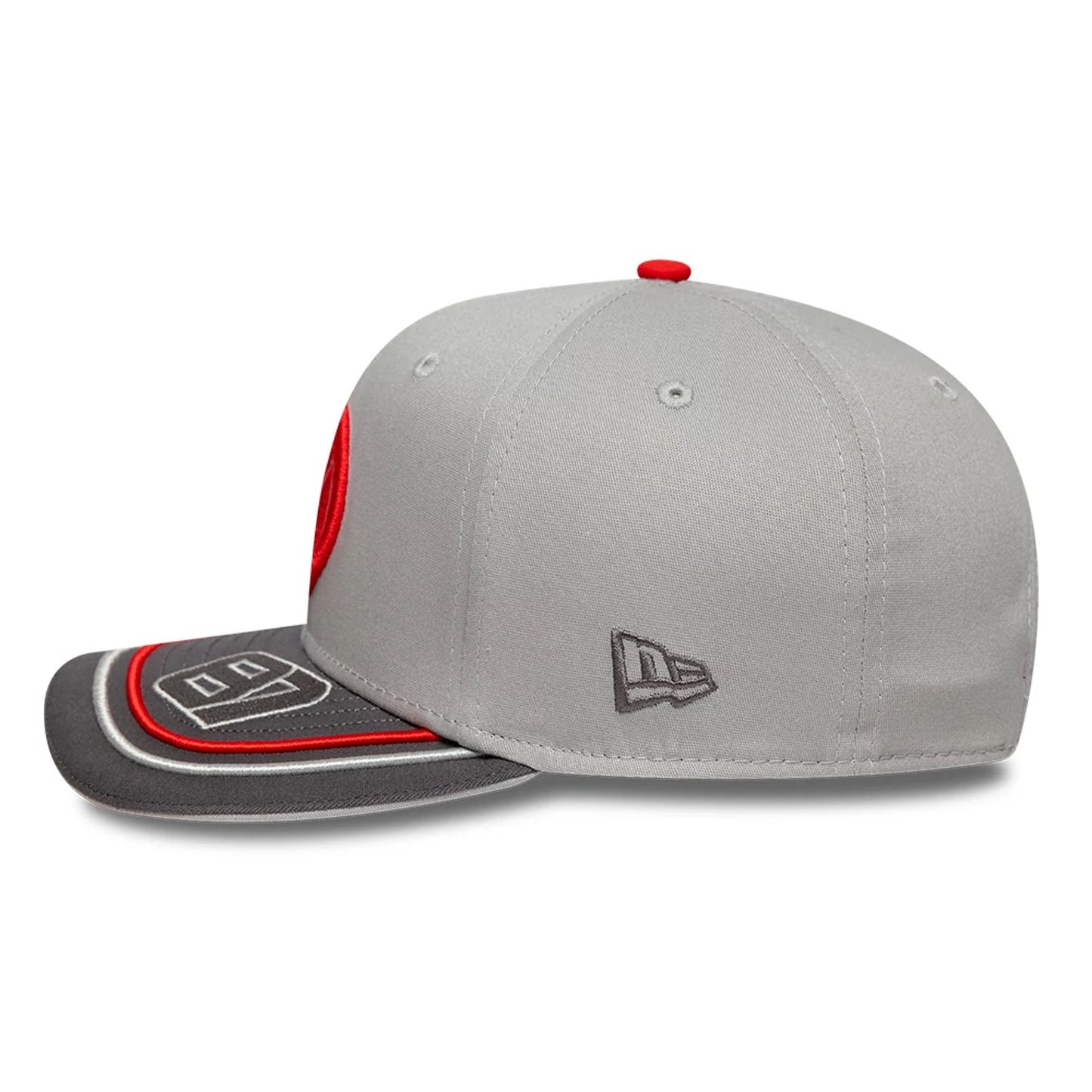 This is a MoneyGram Hass F1 Oliver Bearman 200th Race Dark Grey 9SEVENTY Snapback Adjustable Cap 5