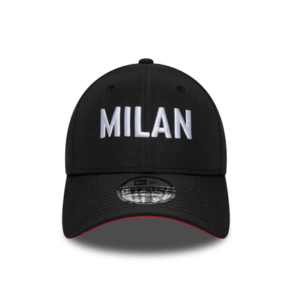 This is a AC Milan Wordmark Black 9FORTY Adjustable Cap 3