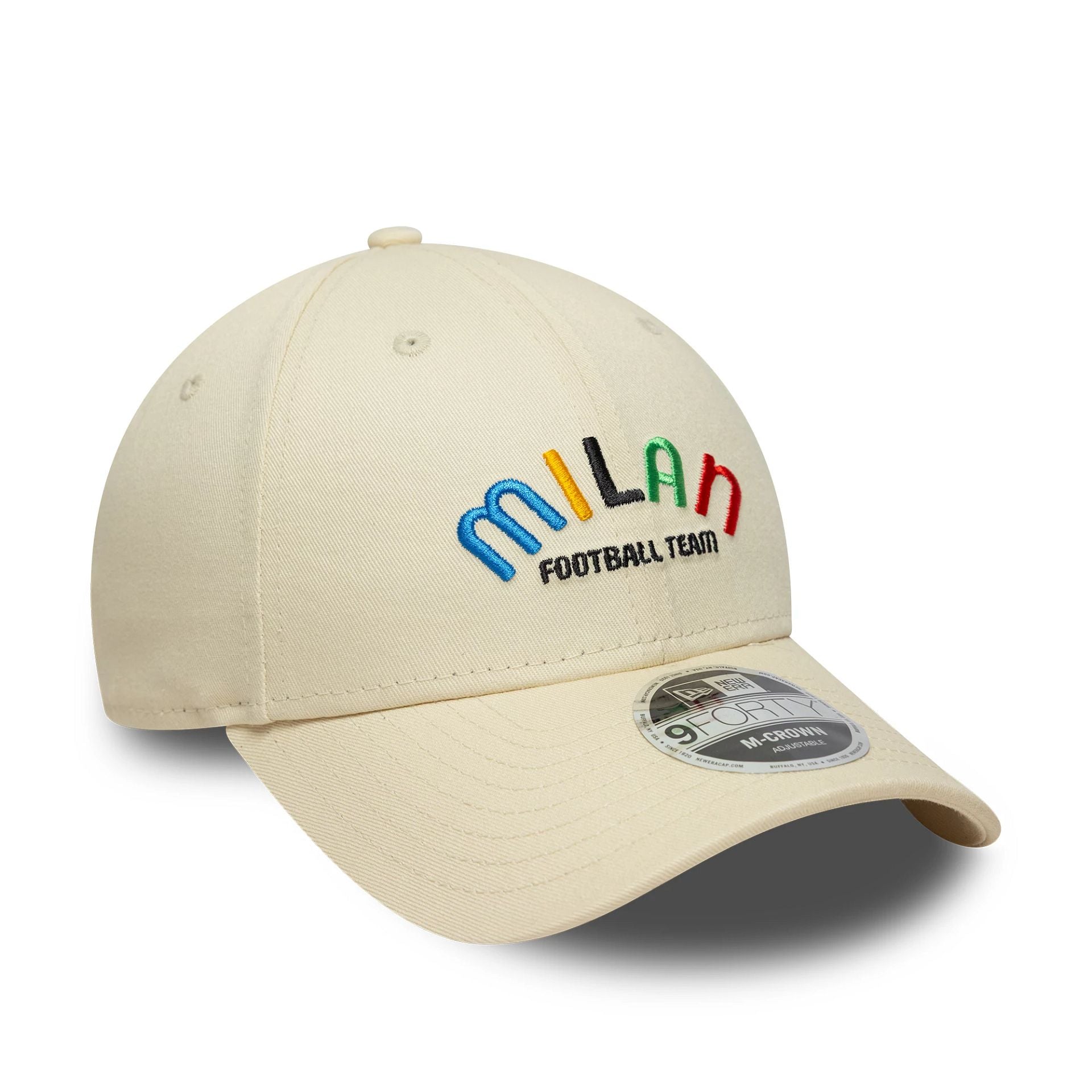 This is a AC Milan Wordmark Cream 9FORTY M-Crown Adjustable Cap 3