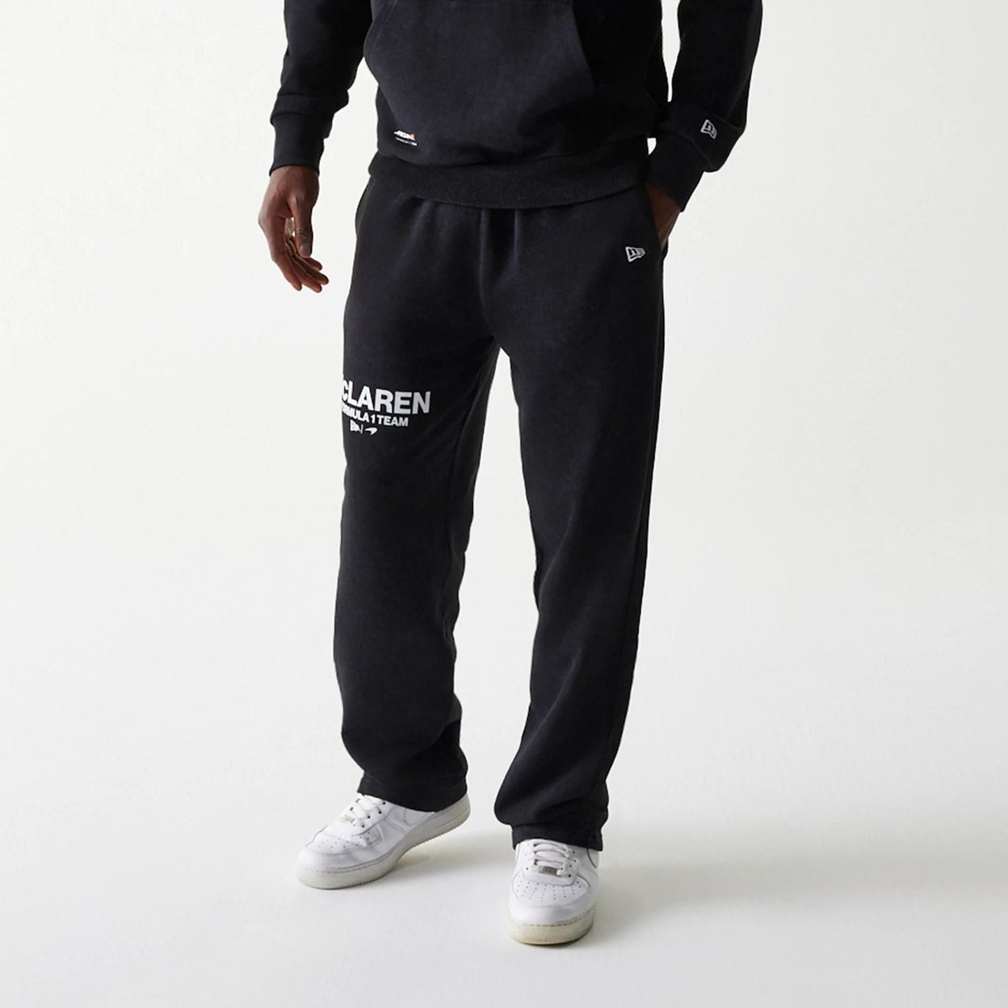 The Male model is wearing McLaren Racing Black Straight Leg Joggers 7