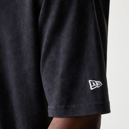 The Male model is wearing McLaren Racing Wordmark Black Oversized T-Shirt 5