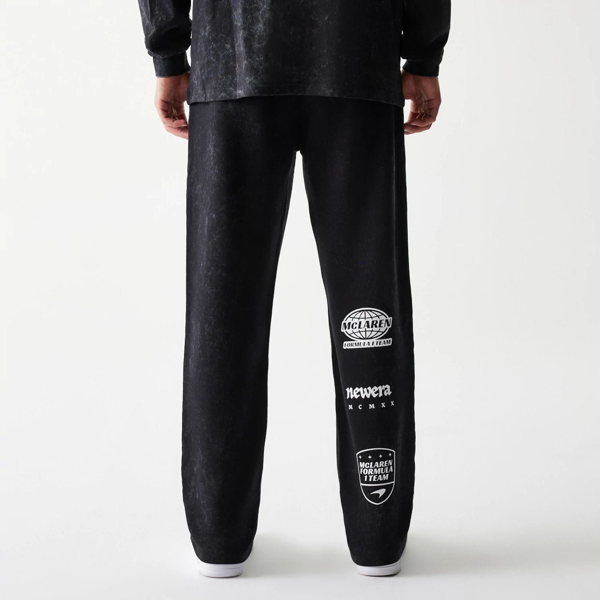 The Male model is wearing McLaren Racing Black Straight Leg Joggers 2