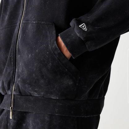 The Male model is wearing McLaren Racing Graphic Black Full Zip Oversized Hoodie 5