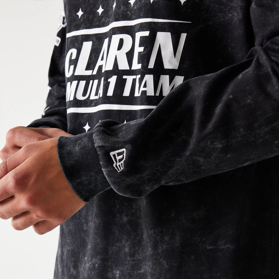 The Male model is wearing McLaren Racing Black Long Sleeve T-Shirt 5