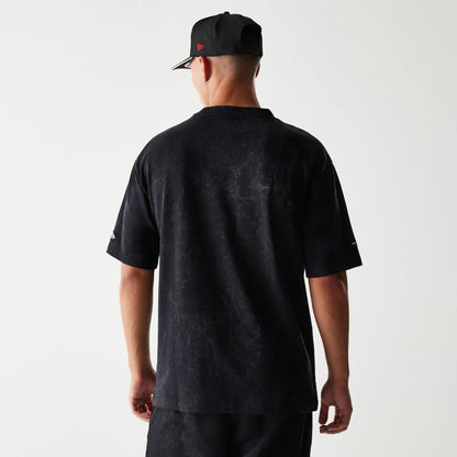 The Male model is wearing McLaren Racing Washed Graphic Black Oversized T-Shirt 2