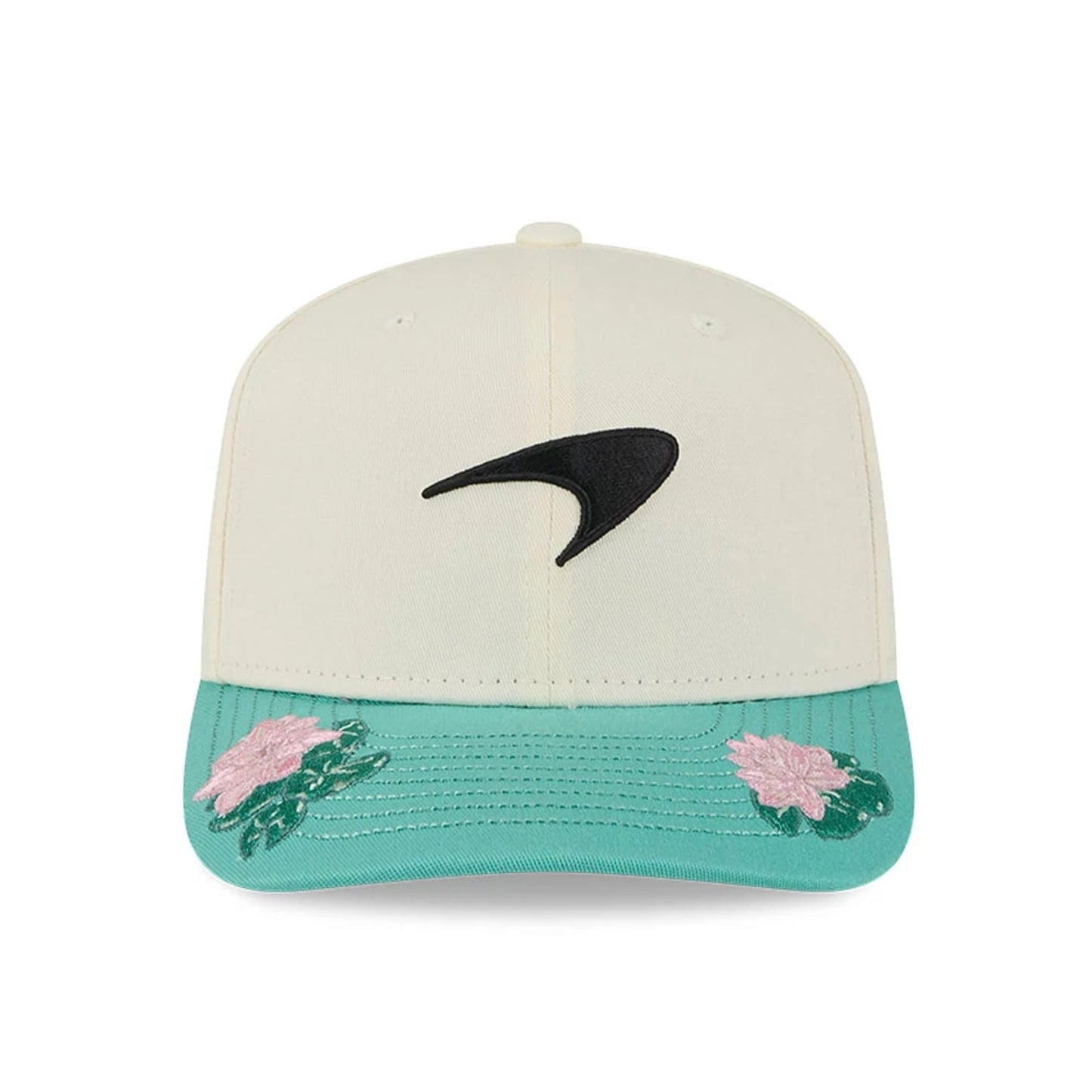 This is a McLaren Racing Brazil Race Special Cream 9SEVENTY Stretch Snap Adjustable Cap 3