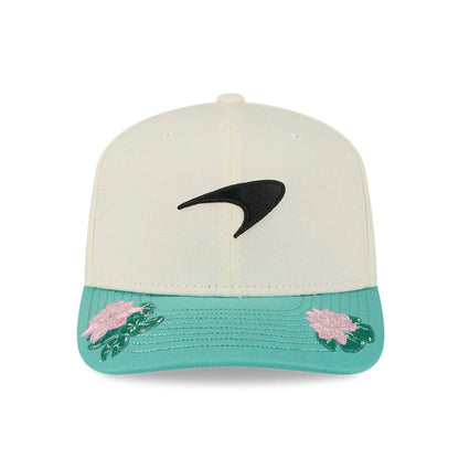 This is a McLaren Racing Brazil Race Special Cream 9SEVENTY Stretch Snap Adjustable Cap 3