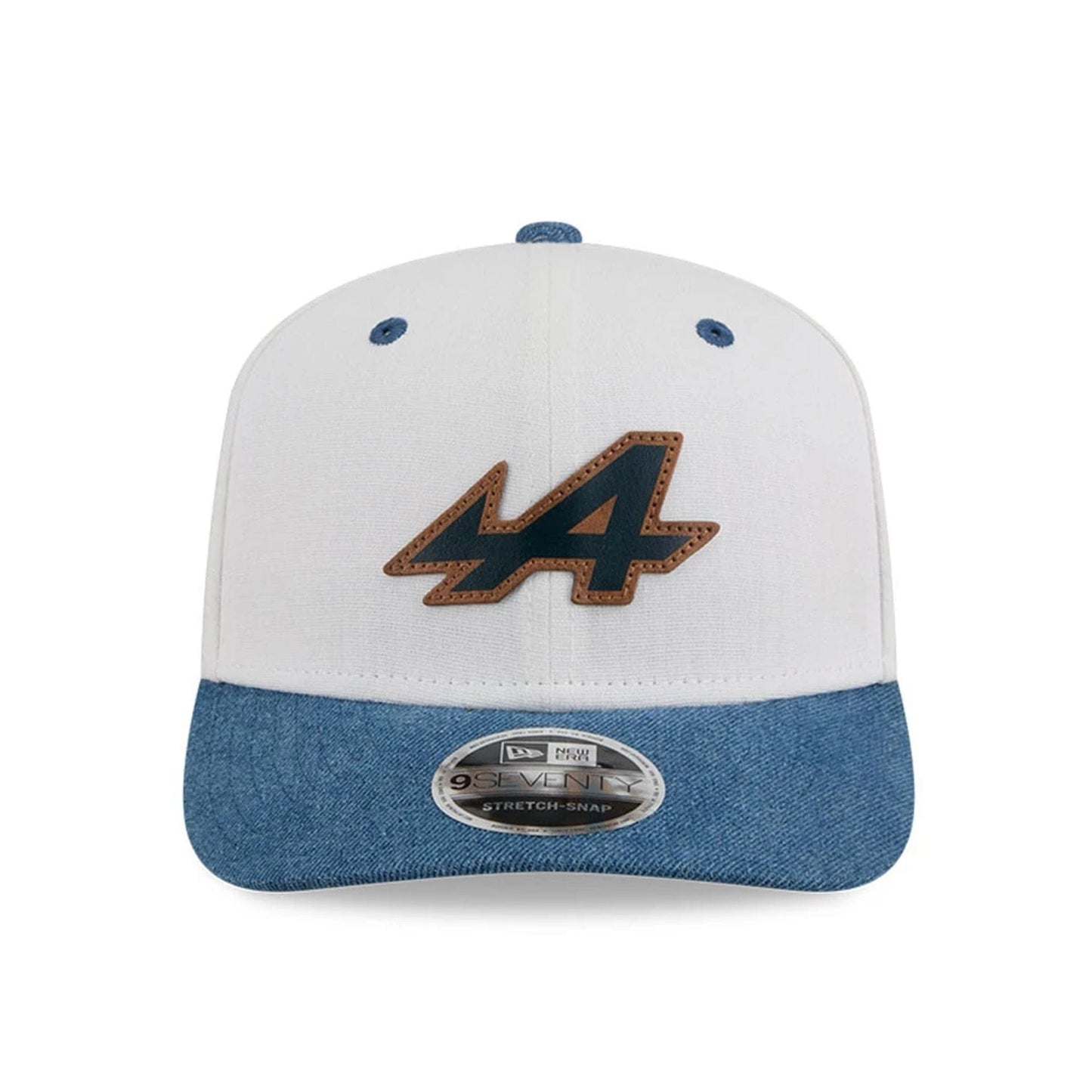 This is a Alpine Racing Austin Race Special White 9SEVENTY Stretch Snap Adjustable Cap 3