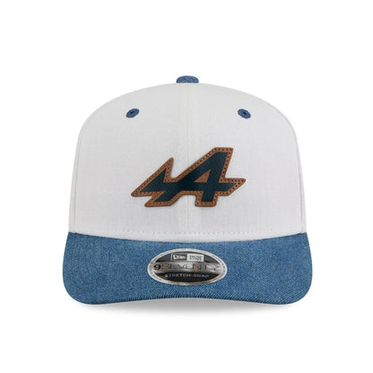This is a Alpine Racing Austin Race Special White 9SEVENTY Stretch Snap Adjustable Cap 3