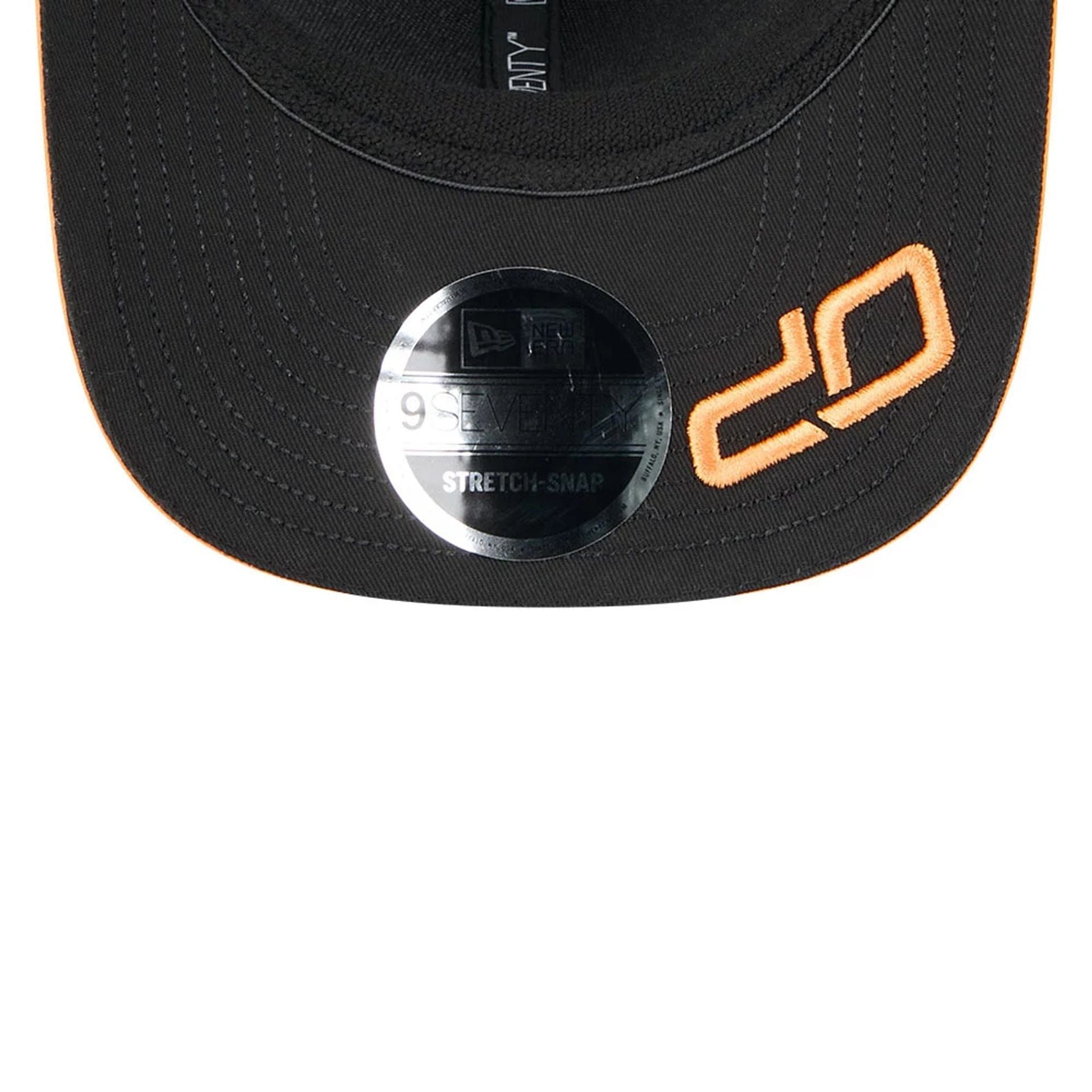 This is a McLaren Racing Oscar Piastri Vegas Race Special Black 9SEVENTY Stretch Snap Adjustable Cap 2