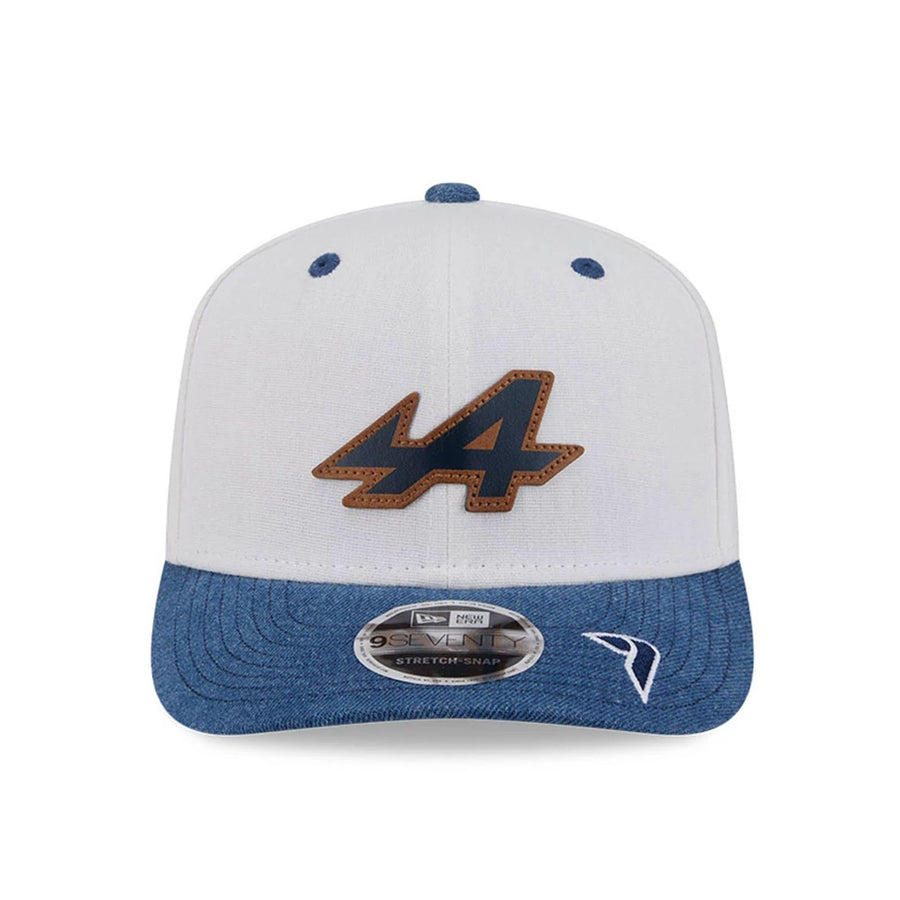 This is a Alpine Racing Jack Doohan Austin Race Special White 9SEVENTY Stretch Snap Adjustable Cap 3
