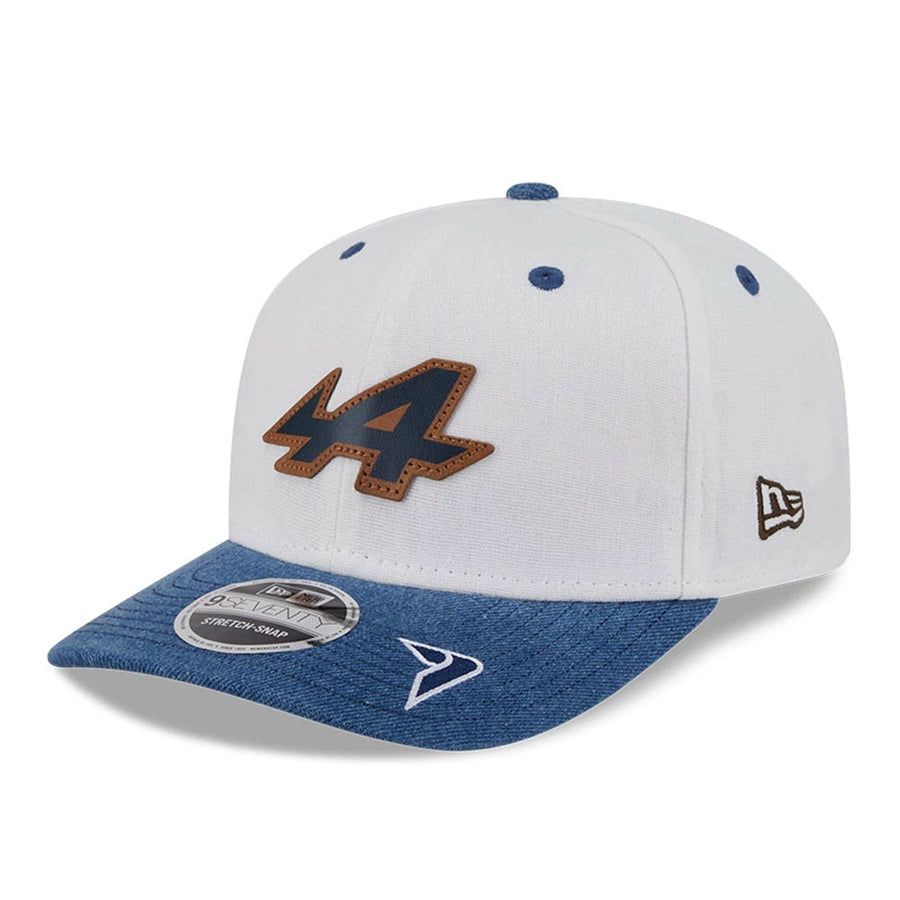 This is a Alpine Racing Jack Doohan Austin Race Special White 9SEVENTY Stretch Snap Adjustable Cap 1