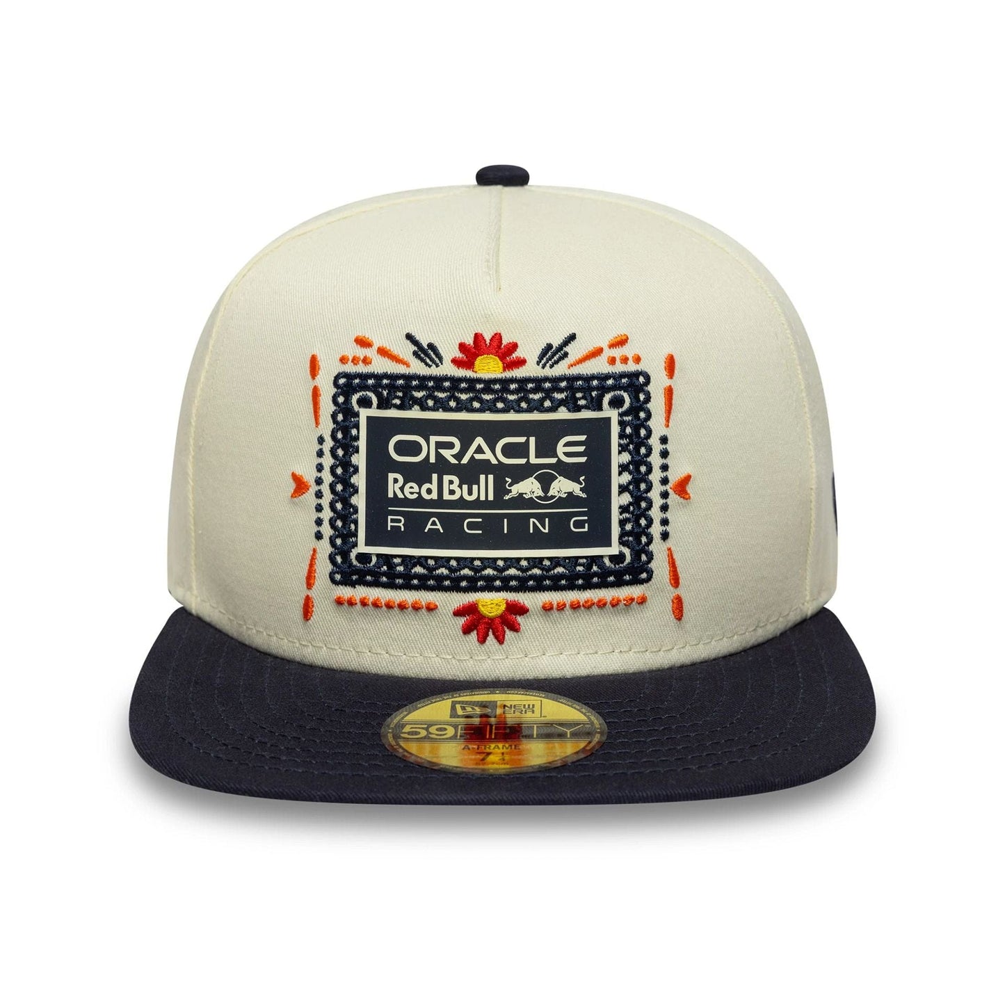 This is a Red Bull Racing Mexico Race Special Cream 59FIFTY A-Frame Fitted Cap 2
