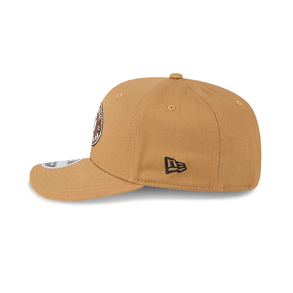 This is a MoneyGram Haas Formula 1 Austin Race Special Beige 9SEVENTY Stretch Snap Adjustable Cap 6