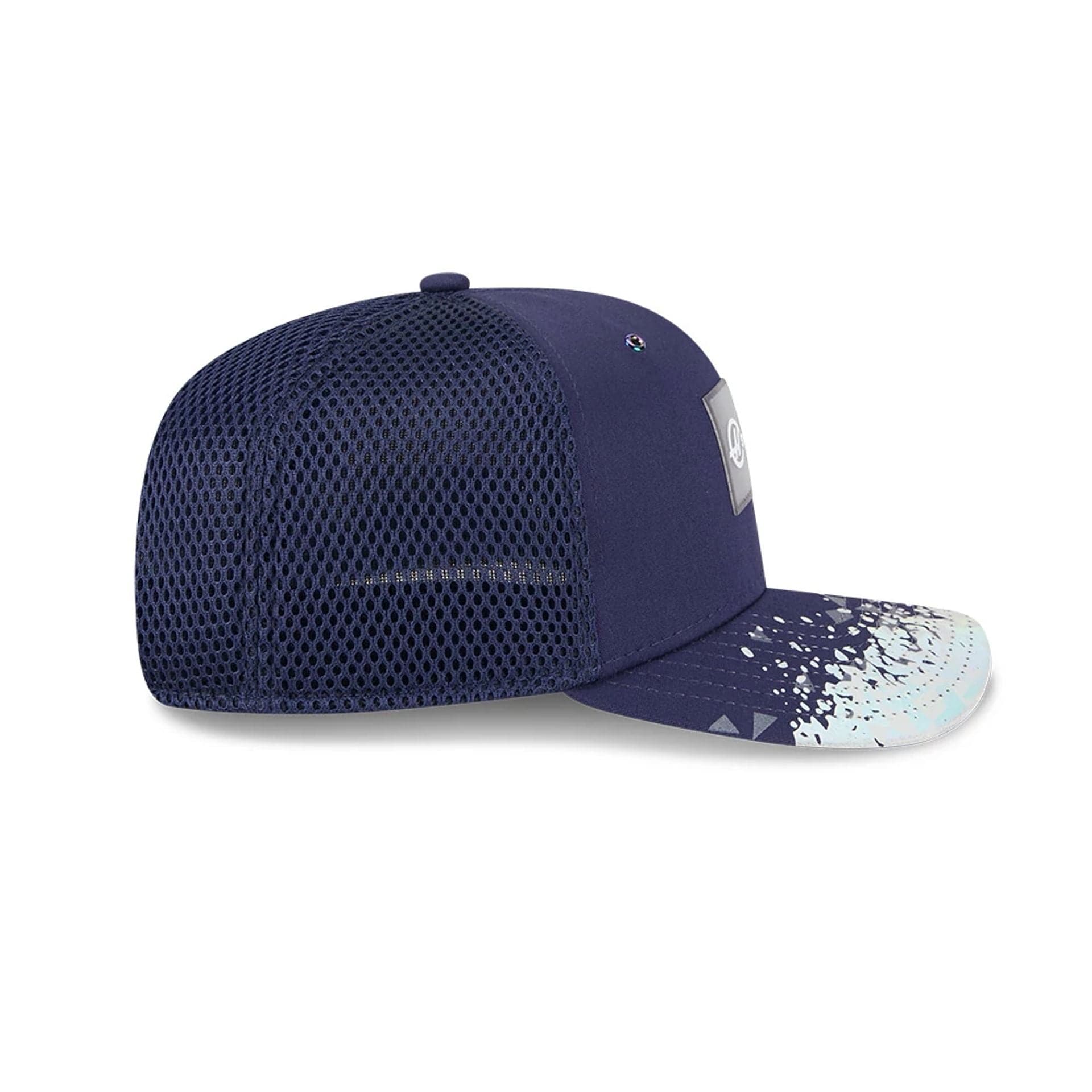 This is a MoneyGram Haas Formula 1 Vegas Race Special Navy 9SEVENTY Stretch Snap Adjustable Cap 6