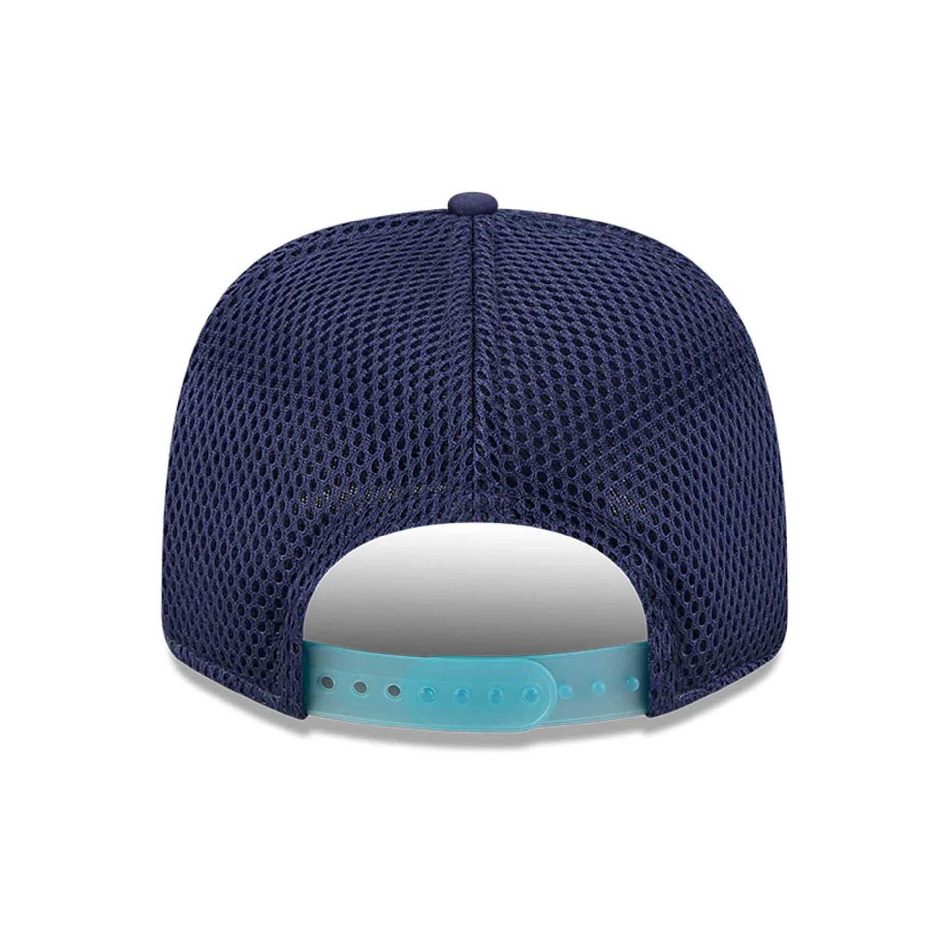 This is a MoneyGram Haas Formula 1 Vegas Race Special Navy 9SEVENTY Stretch Snap Adjustable Cap 4