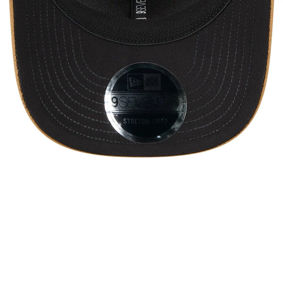 This is a MoneyGram Haas Formula 1 Oliver Bearman Austin Race Special Beige 9SEVENTY Stretch Snap Adjustable Cap 2