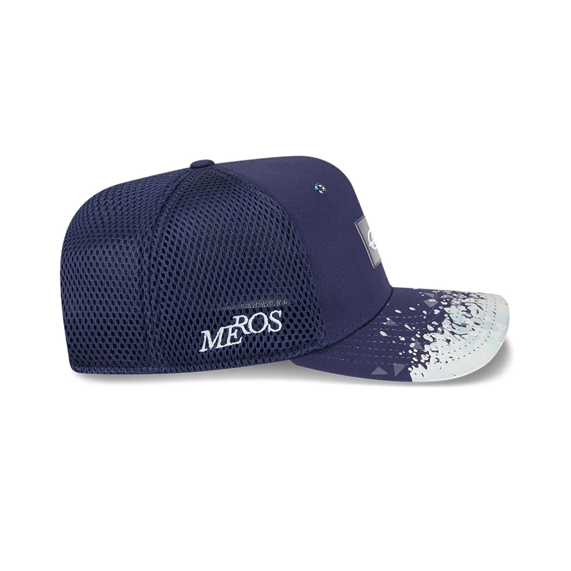 This is a MoneyGram Haas Formula 1 Esteban Ocon Vegas Race Special Navy 9FIFTY Stretch Snap Adjustable Cap 5