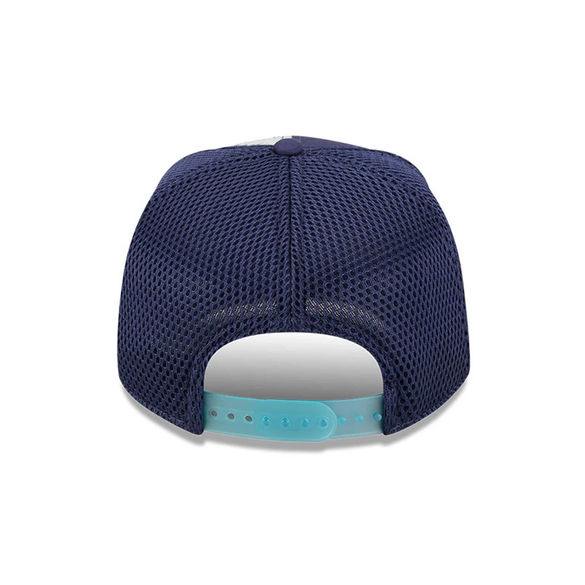 This is a MoneyGram Haas Formula 1 Esteban Ocon Vegas Race Special Navy 9FIFTY Stretch Snap Adjustable Cap 4