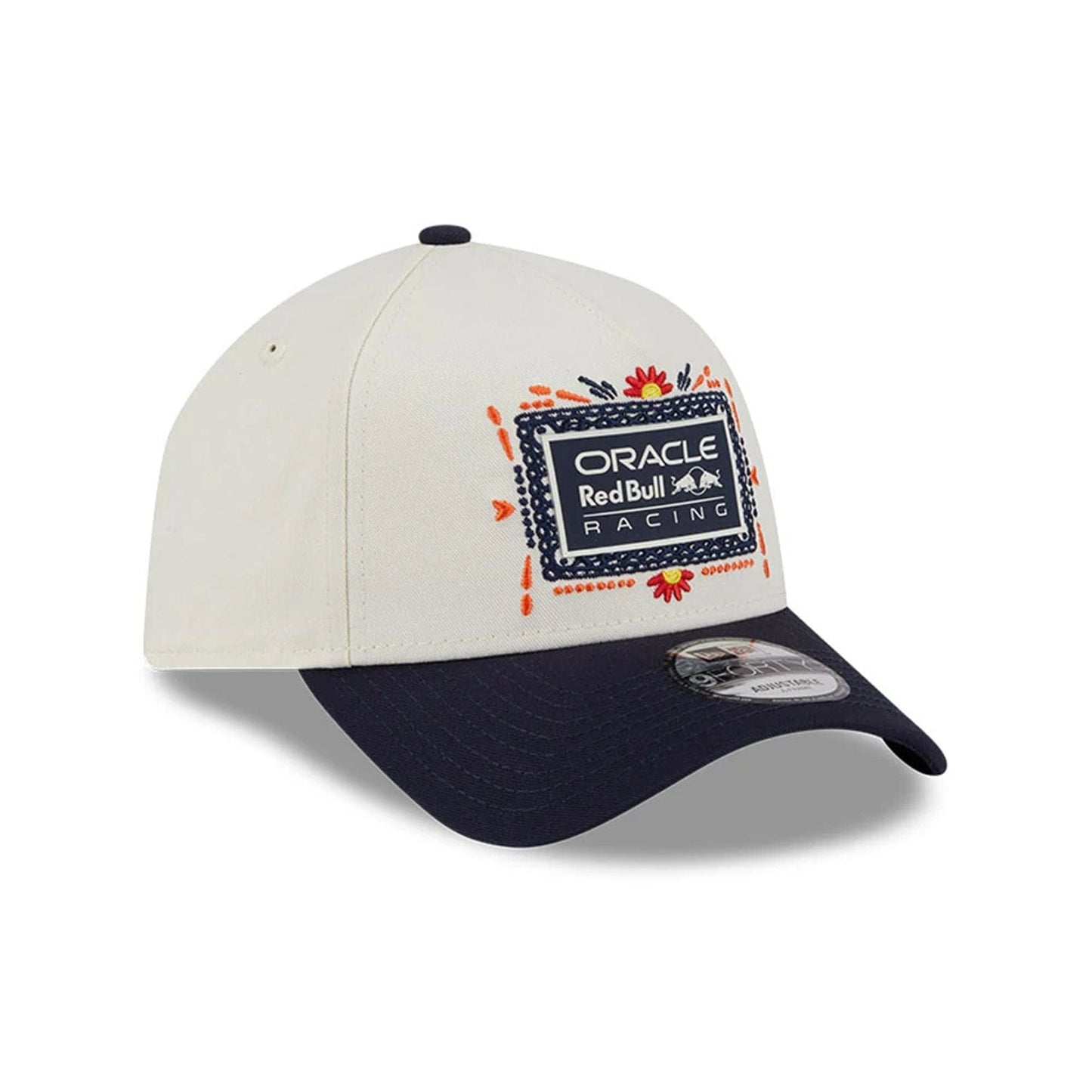 This is a Red Bull Racing Mexico Team Cream 9FORTY A-Frame Adjustable Cap 3