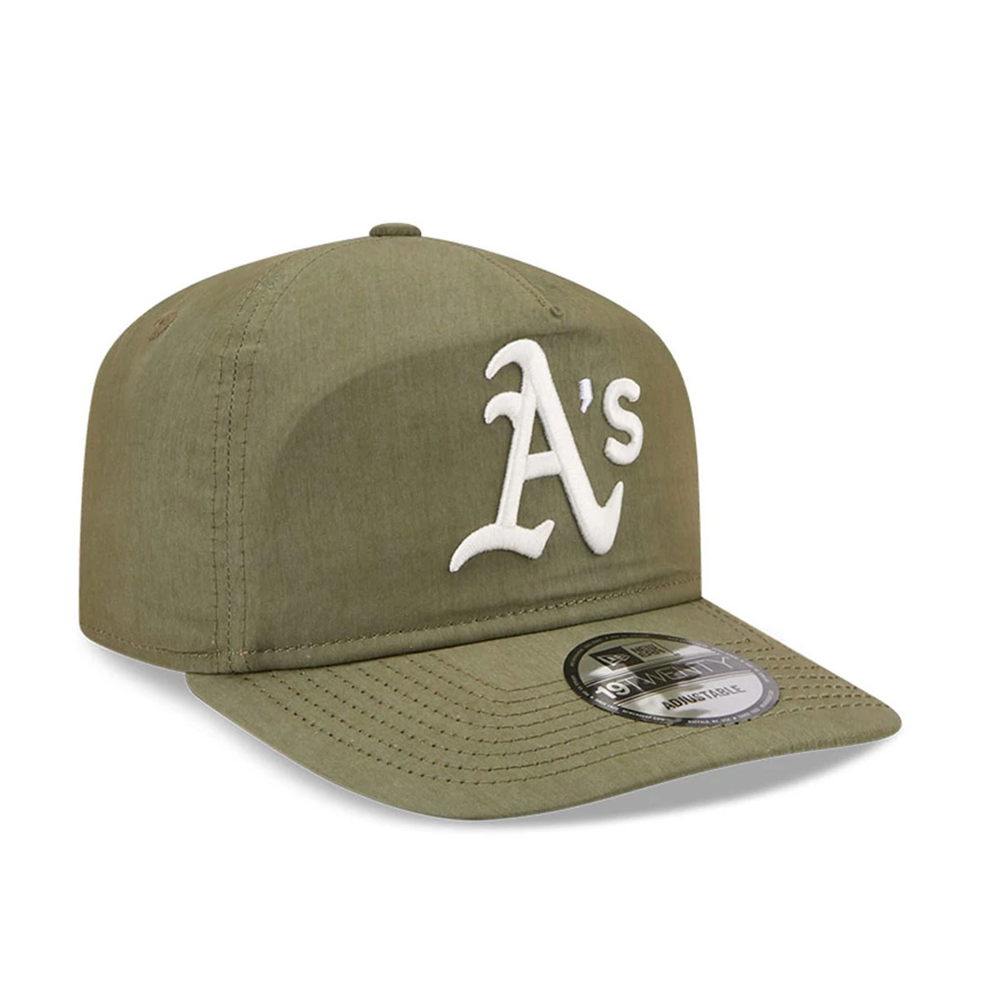 This is a Athletics MLB Nylon Open Green 19TWENTY Adjustable Cap 4