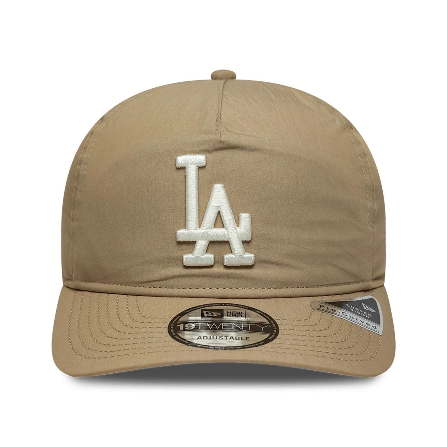 This is a LA Dodgers MLB Nylon Open Beige 19TWENTY Adjustable Cap 3