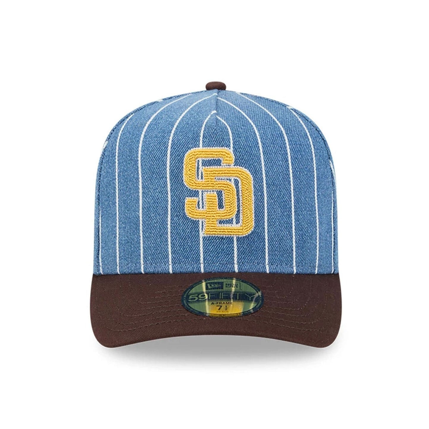 This is a San Diego Padres MLB Parallel Dark Brown 59FIFTY A-Frame Fitted Cap 4