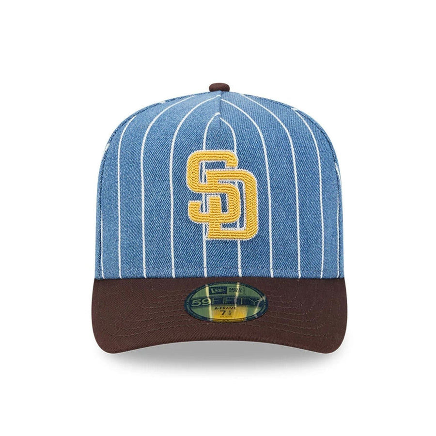 This is a San Diego Padres MLB Parallel Dark Brown 59FIFTY A-Frame Fitted Cap 4