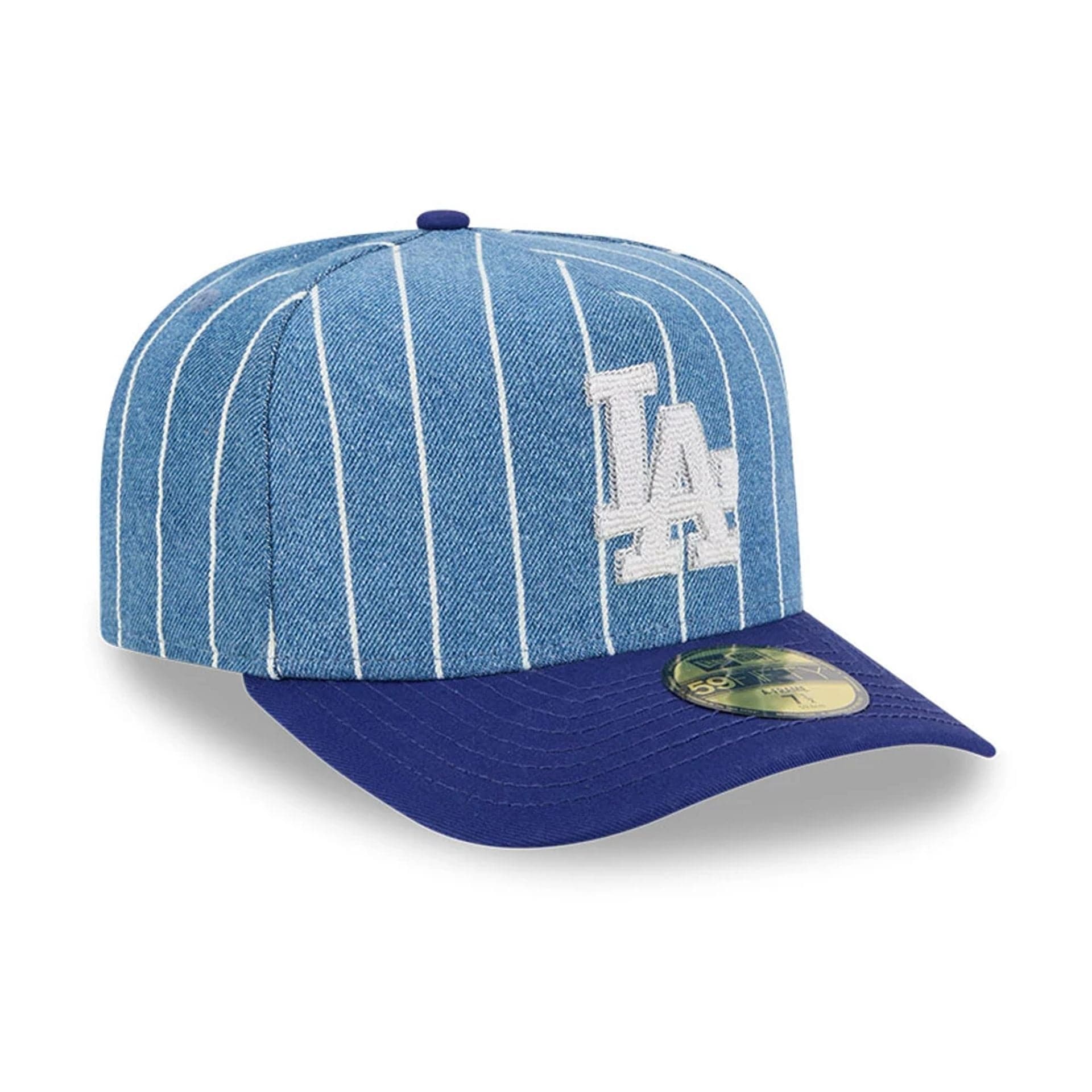 This is a LA Dodgers MLB Parallel Dark Blue 59FIFTY A-Frame Fitted Cap 3