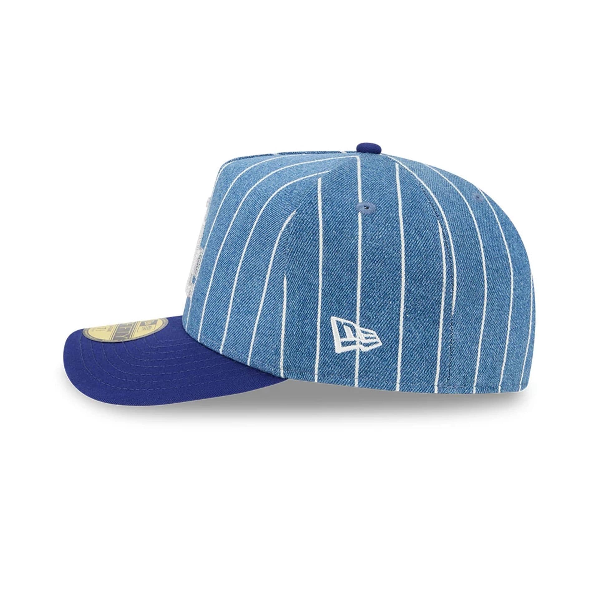 This is a LA Dodgers MLB Parallel Dark Blue 59FIFTY A-Frame Fitted Cap 6