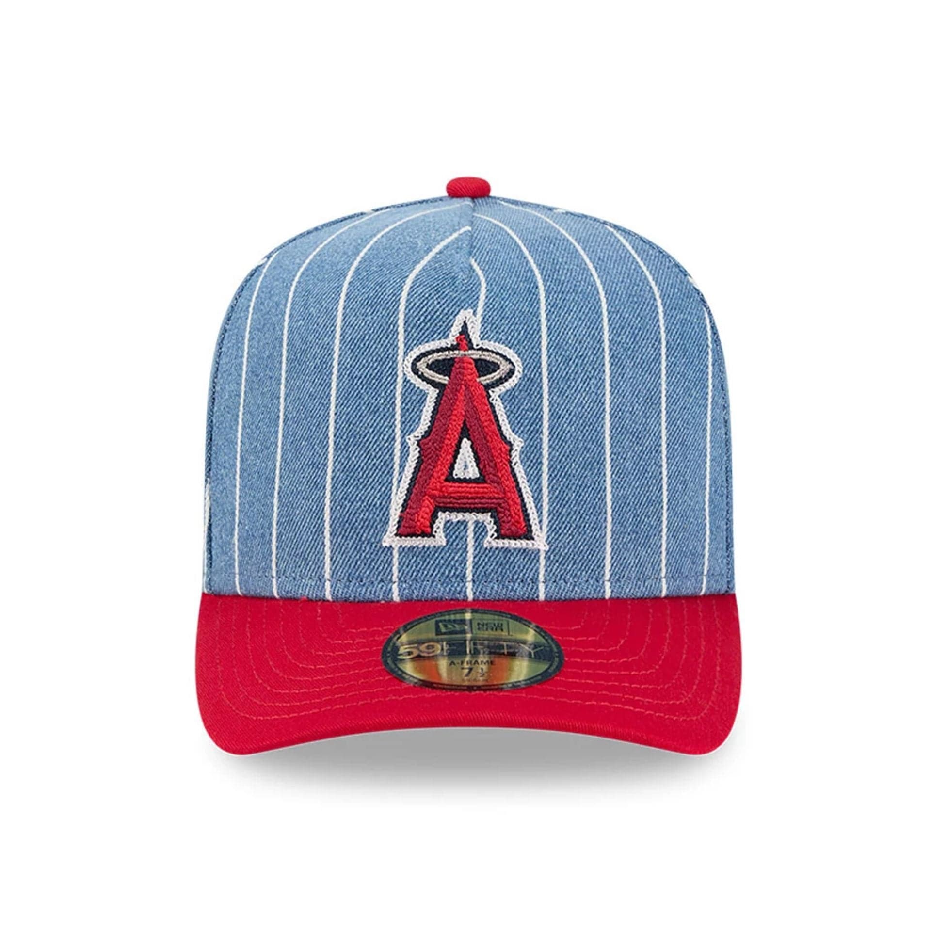 This is a LA Angels MLB Parallel Red 59FIFTY A-Frame Fitted Cap 4