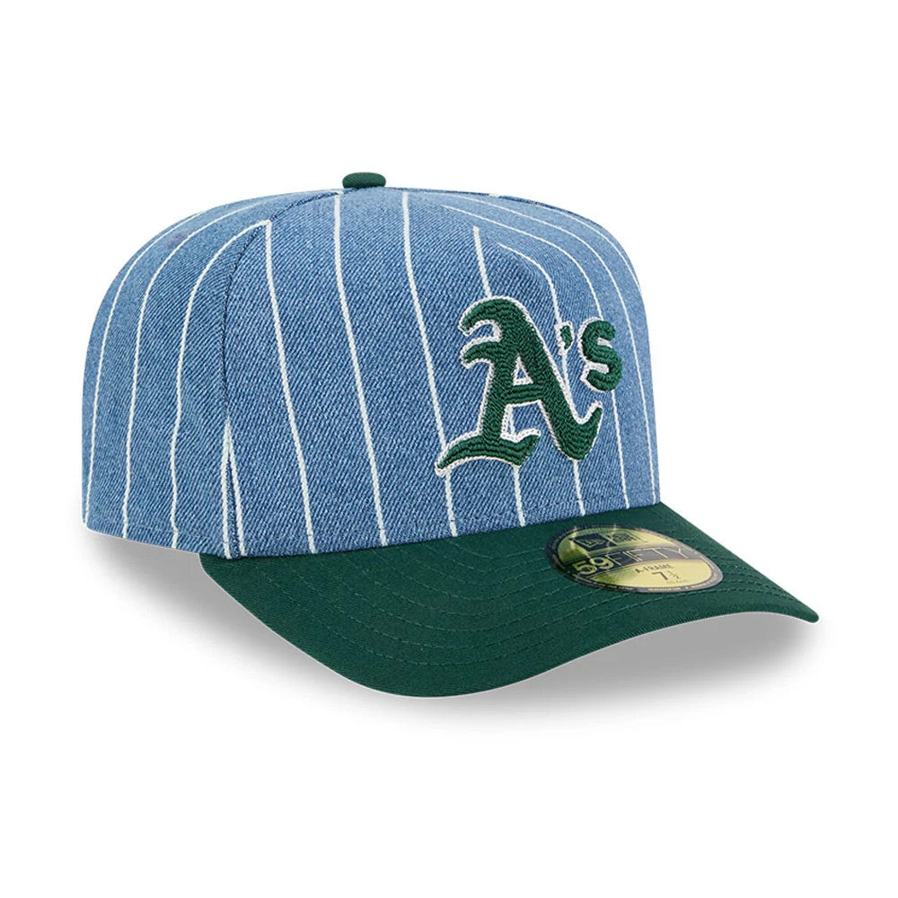 This is a Athletics MLB Parallel Blue 59FIFTY A-Frame Fitted Cap 3