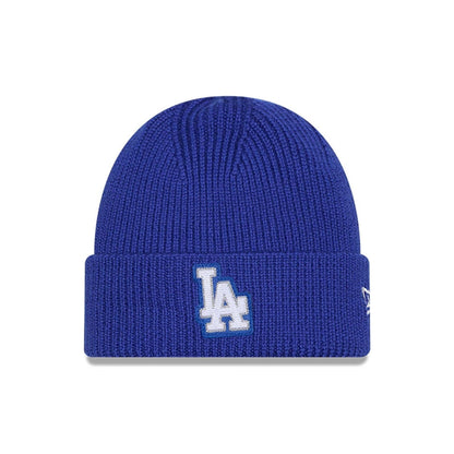 This is a LA Dodgers MLB Dark Blue Skull Knit Beanie Hat 1