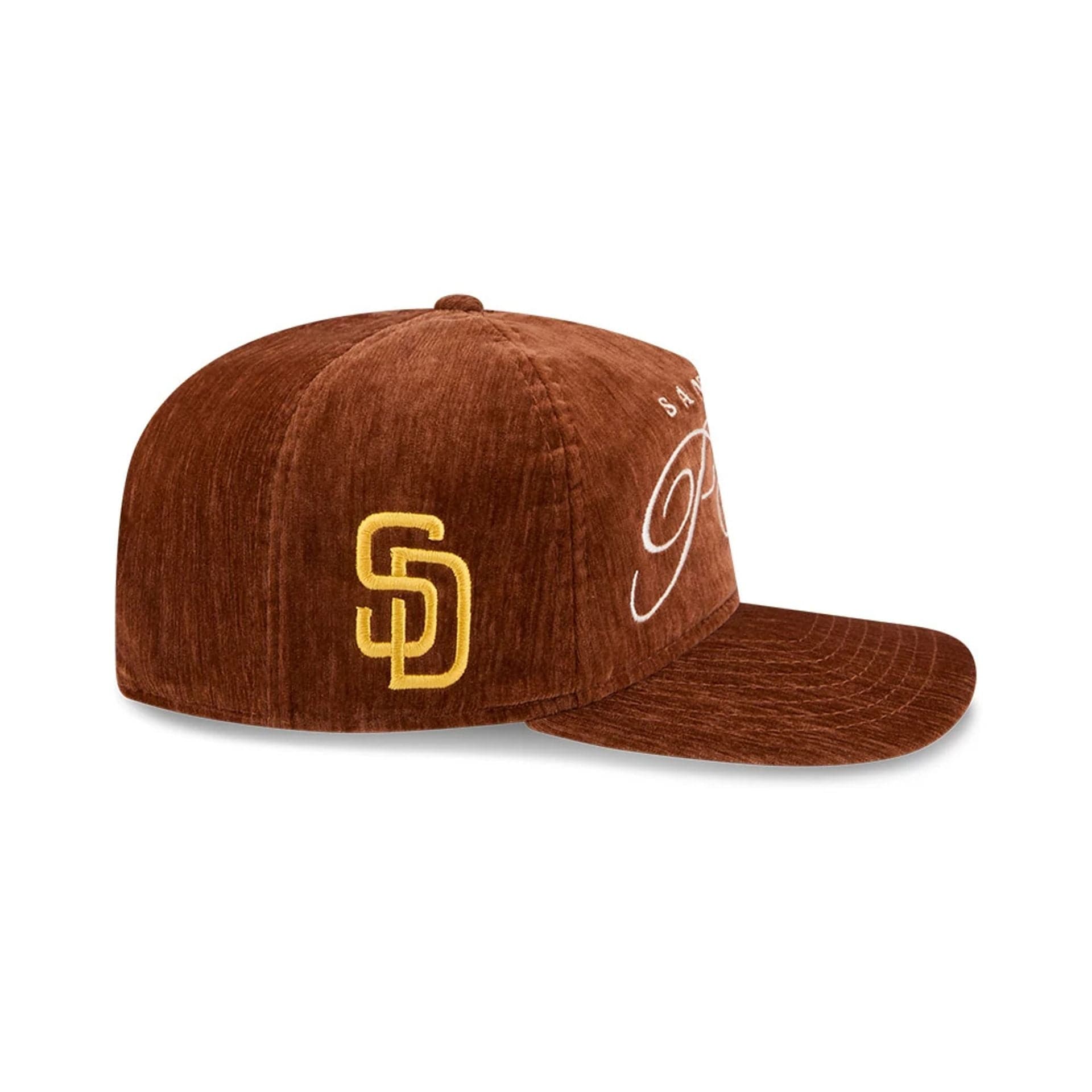 This is a San Diego Padres MLB Team Script Dark Brown 19TWENTY Adjustable Cap 5