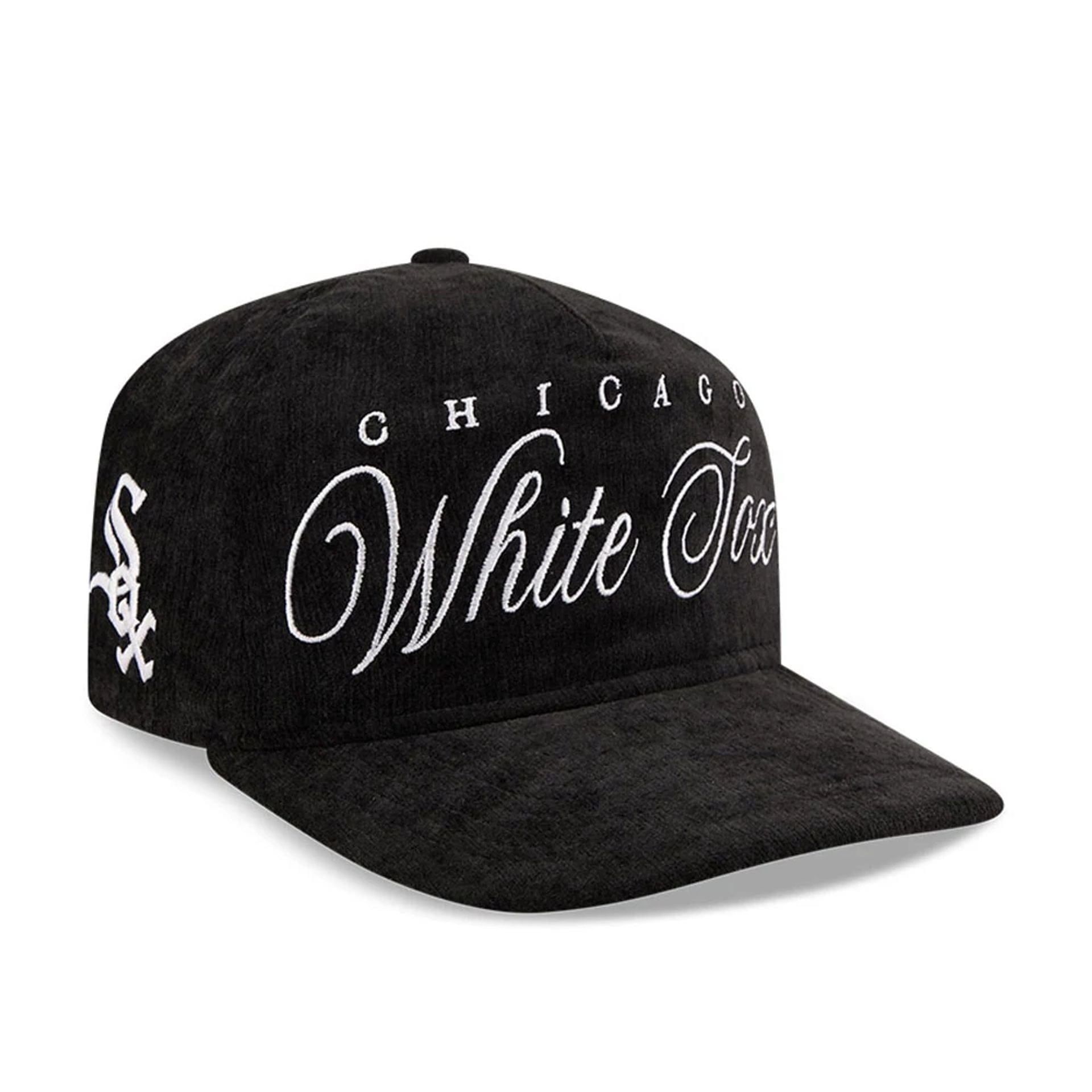 This is a Chicago White Sox MLB Team Script Black 19TWENTY Adjustable Cap 1