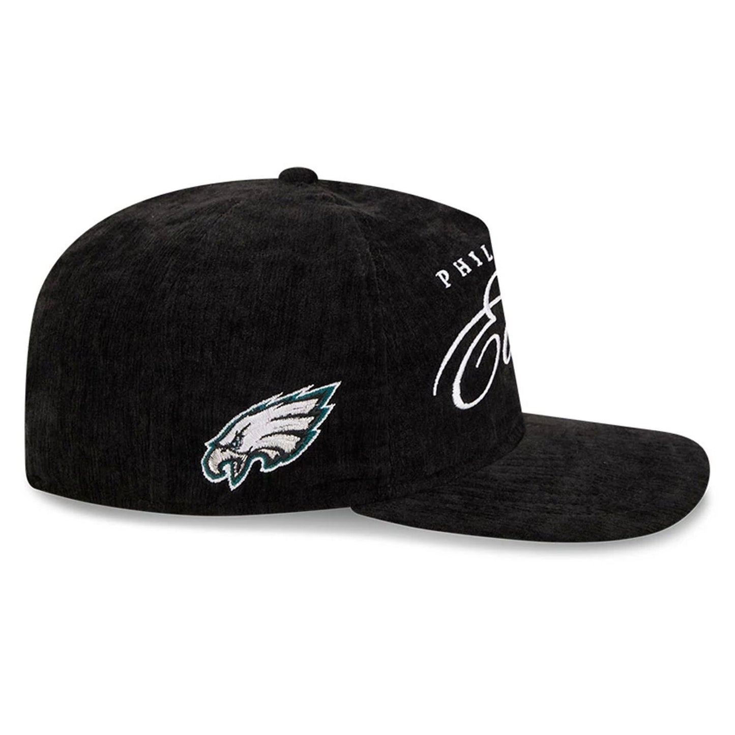 This is a Philadelphia Eagles NFL Team Script Black 19TWENTY Adjustable Cap 5