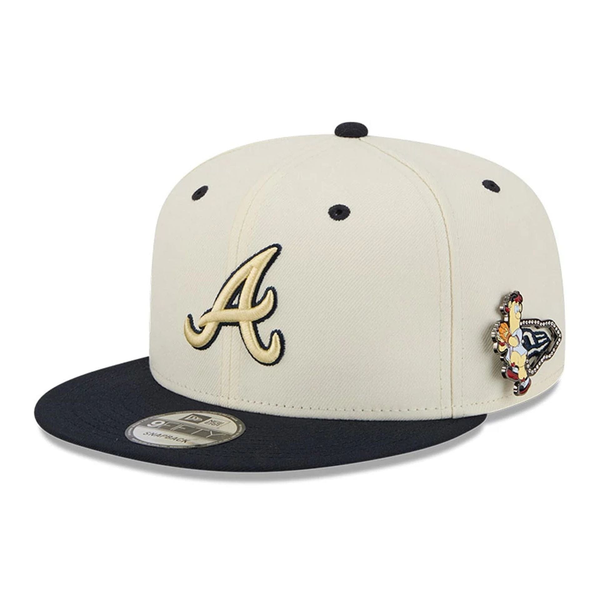 This is a Atlanta Braves MLB Mascot Pin Navy 9FIFTY Snapback Adjustable Cap 1