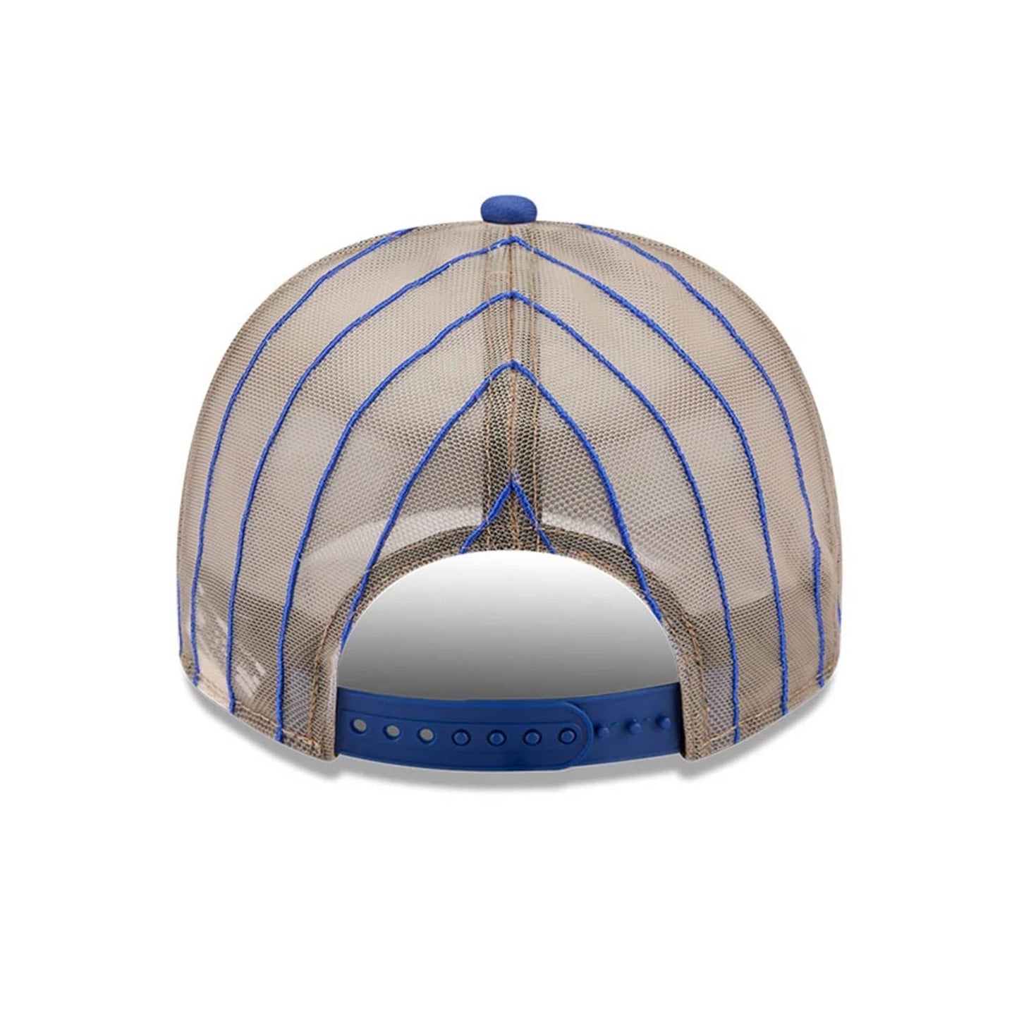 This is a New York Mets MLB Arched Blue 9FIFTY A-Frame Trucker Adjustable Cap 7