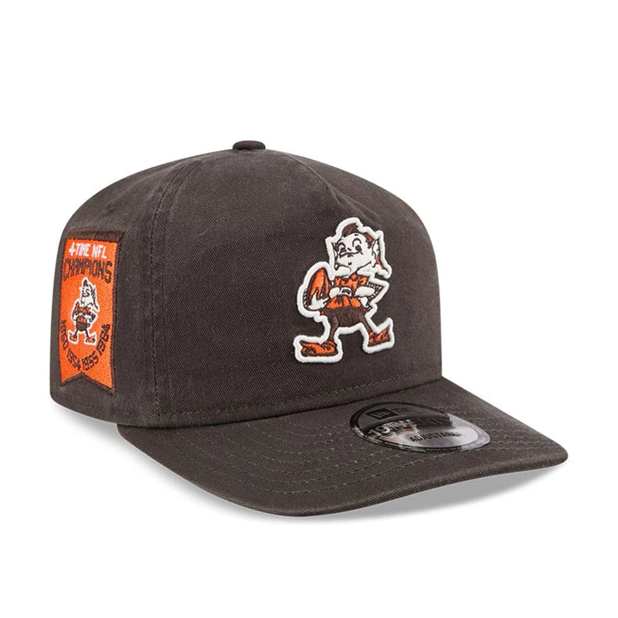 This is a Cleveland Browns NFL Championship Dark Brown 19TWENTY Adjustable Cap 1